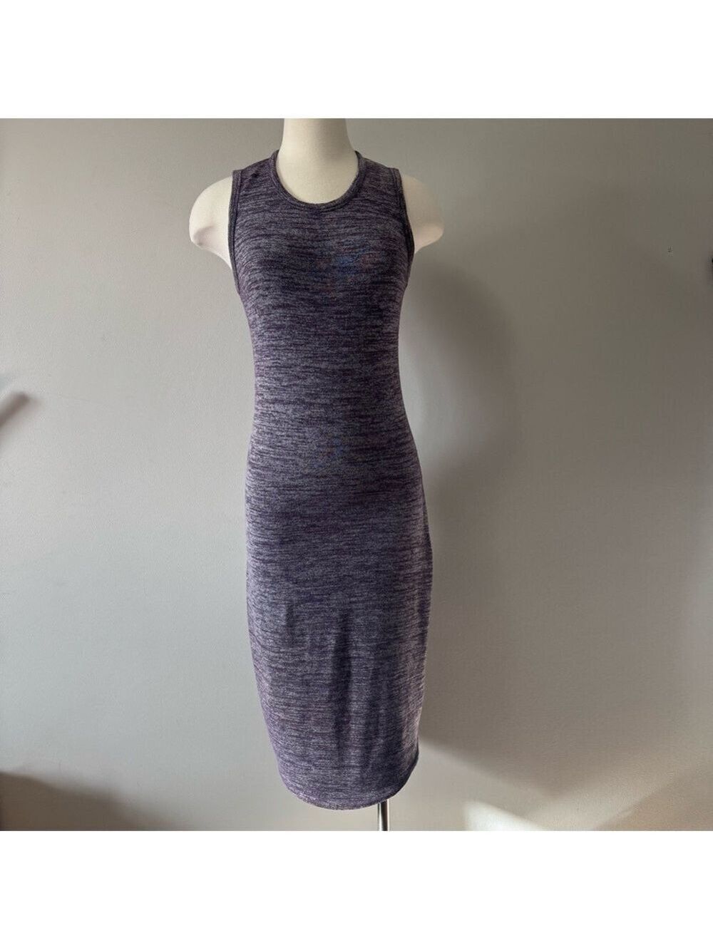 Aritzia Wilfred Free Heathered Purple Midi Tank Dress SZ S